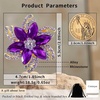 image:imageVintage Flower Brooch for WomenPurple