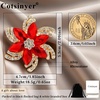 image:imageVintage Flower Brooch for WomenRed
