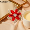 image:imageVintage Flower Brooch for WomenRed
