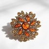 image:imageVintage Rhinestone Flower Brooch Pin Multi Shade Crystal Floral Lapel Pin Statement Dress Scarf Brooch for WomenBrown