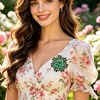 image:imageVintage Rhinestone Flower Brooch Pin Multi Shade Crystal Floral Lapel Pin Statement Dress Scarf Brooch for WomenGreen