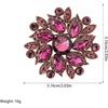 image:imageVintage Rhinestone Flower Brooch Pin Multi Shade Crystal Floral Lapel Pin Statement Dress Scarf Brooch for WomenViolet