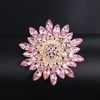 image:imageVintage Rhinestone Flower Brooch Pins for Women Large Crystal Sunflower Brooch Statement Sparkly Brooch Pin for Wedding Party Dress Coat Scarf Jewelry GiftPink E