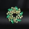image:imageVintage Rhinestone Flower Brooch Pins for Women Large Crystal Sunflower Brooch Statement Sparkly Brooch Pin for Wedding Party Dress Coat Scarf Jewelry GiftGreen C