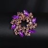 image:imageVintage Rhinestone Flower Brooch Pins for Women Large Crystal Sunflower Brooch Statement Sparkly Brooch Pin for Wedding Party Dress Coat Scarf Jewelry GiftPurple C