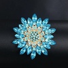 image:imageVintage Rhinestone Flower Brooch Pins for Women Large Crystal Sunflower Brooch Statement Sparkly Brooch Pin for Wedding Party Dress Coat Scarf Jewelry GiftBlue C