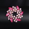 image:imageVintage Rhinestone Flower Brooch Pins for Women Large Crystal Sunflower Brooch Statement Sparkly Brooch Pin for Wedding Party Dress Coat Scarf Jewelry GiftPink C