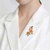 image:imageWCRAZYE Pearl Flower Brooches Pin for Women Girls Gold Plated Fashion Elegant Green Leaf Botanical Floral Lapel Brooch Dress Accessories Cute Wedding Valentines Day Birthday Jewelry Gift SouvenirFlower Brooch 3