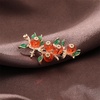 image:imageWCRAZYE Pearl Flower Brooches Pin for Women Girls Gold Plated Fashion Elegant Green Leaf Botanical Floral Lapel Brooch Dress Accessories Cute Wedding Valentines Day Birthday Jewelry Gift SouvenirFlower Brooch 3