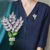 image:imageWCRAZYE Pearl Flower Brooches Pin for Women Girls Gold Plated Fashion Elegant Green Leaf Botanical Floral Lapel Brooch Dress Accessories Cute Wedding Valentines Day Birthday Jewelry Gift SouvenirFlower Brooch 5