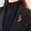 image:imageWCRAZYE Pearl Flower Brooches Pin for Women Girls Gold Plated Fashion Elegant Green Leaf Botanical Floral Lapel Brooch Dress Accessories Cute Wedding Valentines Day Birthday Jewelry Gift SouvenirFlower Brooch 3