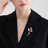 image:imageWCRAZYE Pearl Flower Brooches Pin for Women Girls Gold Plated Fashion Elegant Green Leaf Botanical Floral Lapel Brooch Dress Accessories Cute Wedding Valentines Day Birthday Jewelry Gift SouvenirFlower Brooch 4