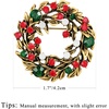 image:imageYowivon Christmas Brooch Pins for Women Fashion Crystal Rhinestone Sparkling Vintage Christmas Holiday Acessories Jewelry Pin Gift for Her Christmas Tree Wreath Snowflake Angel Candy CaneWreath