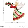 image:imageYowivon Christmas Brooch Pins for Women Fashion Crystal Rhinestone Sparkling Vintage Christmas Holiday Acessories Jewelry Pin Gift for Her Christmas Tree Wreath Snowflake Angel Candy CaneAngel