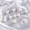 image:imageZLMCUJE 10 Sets Pearl Buttons No Sew Buttons Pearl Brooch Pins Fixed Pins No Tool Removable Reusable for Shirt Blouse Dress Sweater Shawlfor Women 10mm12mm047inch