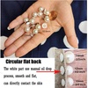 image:imageZLMCUJE 10 Sets Pearl Buttons No Sew Buttons Pearl Brooch Pins Fixed Pins No Tool Removable Reusable for Shirt Blouse Dress Sweater Shawlfor Women 10mm10mm039inch