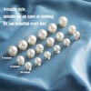 image:imageZLMCUJE 10 Sets Pearl Buttons No Sew Buttons Pearl Brooch Pins Fixed Pins No Tool Removable Reusable for Shirt Blouse Dress Sweater Shawlfor Women 10mmMixed Size