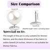 image:imageZLMCUJE 10 Sets Pearl Buttons No Sew Buttons Pearl Brooch Pins Fixed Pins No Tool Removable Reusable for Shirt Blouse Dress Sweater Shawlfor Women 10mm14mm055inch