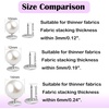 image:imageZLMCUJE 10 Sets Pearl Buttons No Sew Buttons Pearl Brooch Pins Fixed Pins No Tool Removable Reusable for Shirt Blouse Dress Sweater Shawlfor Women 10mmMixed Size