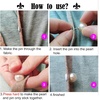 image:imageZLMCUJE 10 Sets Pearl Buttons No Sew Buttons Pearl Brooch Pins Fixed Pins No Tool Removable Reusable for Shirt Blouse Dress Sweater Shawlfor Women 10mm14mm055inch