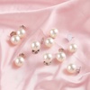 image:imageZLMCUJE 10 Sets Pearl Buttons No Sew Buttons Pearl Brooch Pins Fixed Pins No Tool Removable Reusable for Shirt Blouse Dress Sweater Shawlfor Women 10mm14mm055inch