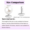 image:imageZLMCUJE 10 Sets Pearl Buttons No Sew Buttons Pearl Brooch Pins Fixed Pins No Tool Removable Reusable for Shirt Blouse Dress Sweater Shawlfor Women 10mm12mm047inch