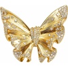 image:image1 Piece Butterfly Crystal Brooch Pin for Women Dress Shirt JewelryGold