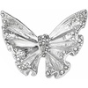 image:image1 Piece Butterfly Crystal Brooch Pin for Women Dress Shirt JewelrySliver