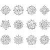 image:image12 Pcs Crystal Rhinestone Flower Brooch Pins for Women Alloy Flower Lapel Pins with Rhinestones Bulk Brooches Jewelry for Crafts Wedding Bouquet Brooch Lapel Badge DIY Decorationsilvery
