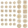 image:image1236 Pieces Wedding Bouquet Brooches for Women Fashion Rhinestone Bulk Flower Brooch Pins for CraftsGold36pcs