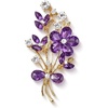 image:image1Pcs Purple Flower Brooch Pins for Crafts Floral Vintage Brooches