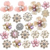 image:image21 Pcs Pearl Rhinestone Brooch Pin Set Floral Crystal Brooches and Pins Elegant Lapel Pins with Secure Pin Back Accessories for Clothes Bags Wedding DIY Decoration 9 StylesPink