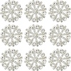 image:image24 pcs Pearl Buttons Rhinestone Crystal Gold Flatback Beads Brooches Elegant Embellishment Accessory DIY Craft for Wedding Party Bags Shoes Dress Home Decoration 287mm Upgraded Design GoldRound Rhinestone Silver