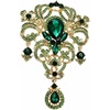 image:imageBlack Large Flower Shape Brooches Elegant Accessory for Clothing and Bags Versatile Wear for Various Occasions Classic Black Color Design Secure Pin ClosureGreen