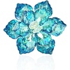 Blue Flower Brooch Pin Blue-1