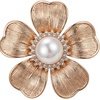 image:imageElegant Flower Crystal Brooch Women Vintage Statement Floral White Pearl Wedding Bridal Bouquet Party Daily AccessoryRose Gold