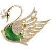 image:imageEnchanted Menagerie Brooch 8 Styles Luxury Animal Brooch Collection Gold Plated Crystal Peacock Swan Phoenix Bee Butterfly Pin for Women Elegant Jacket Blazer Scarf Hat Pin Jewelry GiftGold Crowned Swan