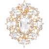 image:imageGold Crystal Brooch Champagne Gold Small Brooches Pin for Women Vintage Diamante Elegant Brooches for Clothes Sweater Coat Scarves Dress Wedding BridalWhite Gold
