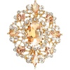 image:imageGold Crystal Brooch Champagne Gold Small Brooches Pin for Women Vintage Diamante Elegant Brooches for Clothes Sweater Coat Scarves Dress Wedding BridalGold