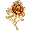 image:imageGold Rose Flower Brooch Pin for Women Men Fashion Metal Large 3D Blossom Floral Brooches Lapel Pins Retro Suit Hat Dress Accessories Holiday Wedding Jewelry Unisex Gift