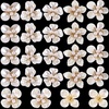 image:imageHINZIC 45pcs Rhinestone Pearl Buttons 9 Styles Flat Back Faux Pearl Buttonwhite 24pcs 7style