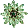 Green Flower Brooch Pin