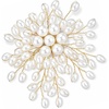 image:imageLarge Pearl Brooch for Women White Oval Flower Pearl Striking Brooch