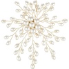 image:imageLarge Pearl Brooches for Women White Flower Pearl Brooch Pin Snowflake Design Vintage Sparkling Brooch for Wedding Party Lightweight 3x236 inch Faux Pearls Jewelry Gift