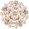 image:imagePearl Brooch 1Pcs Gold Tone Rhinestone Round Brooch Pin Elegant Vintage Brooches for Women Dresses Wedding Party Daily Wear