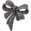 image:imageRhinestone Black Flower Brooches Women Vintage Antique Silver Brooch Pin Elegant Exquisite BrochesBowknitstyle03