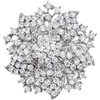 image:imageRhinestone Brooch for Women Crystal Flower Brooch Pin White Statement Jewelry Elegant Dress Pin Silver Tone Broach Accessory for Wedding Party Clothing Formal Outfit
