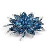 image:imageRose Brooch for Women and Men Elegant Rhinestone Flower Lapel Pin Classic Flower Jewelry Accessory for Weddings Formal Parties and Dress DecorBlue