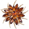 image:imageRose Brooch for Women and Men Elegant Rhinestone Flower Lapel Pin Classic Flower Jewelry Accessory for Weddings Formal Parties and Dress DecorChampagne