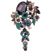 image:imageSELOVO Large Long Flower Brooch Pin for Women Wedding Party Brooch PendantPurple